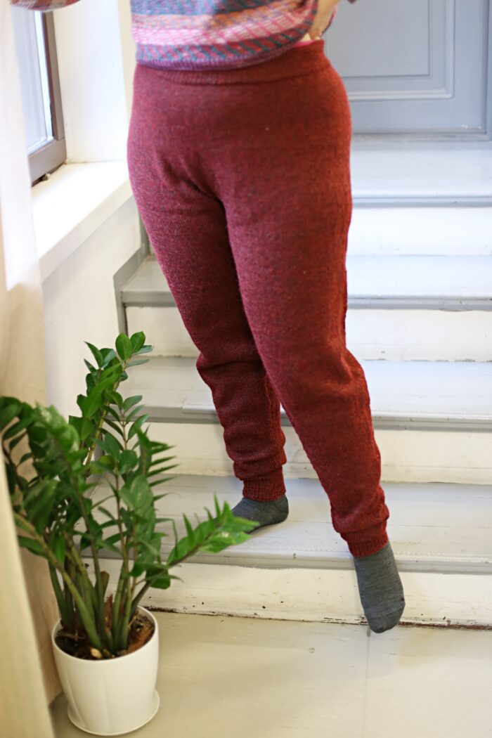 liikkein villahousut neuleohje korkea vyötärö