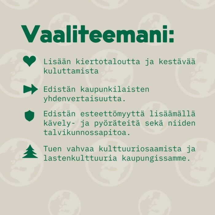 kuntavaalit 2025 veera jussila vaaliteemat hämeenlinna